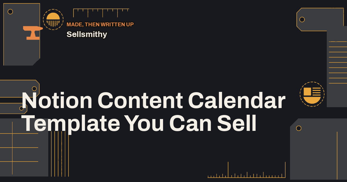 Notion Content Calendar Template You Can Sell