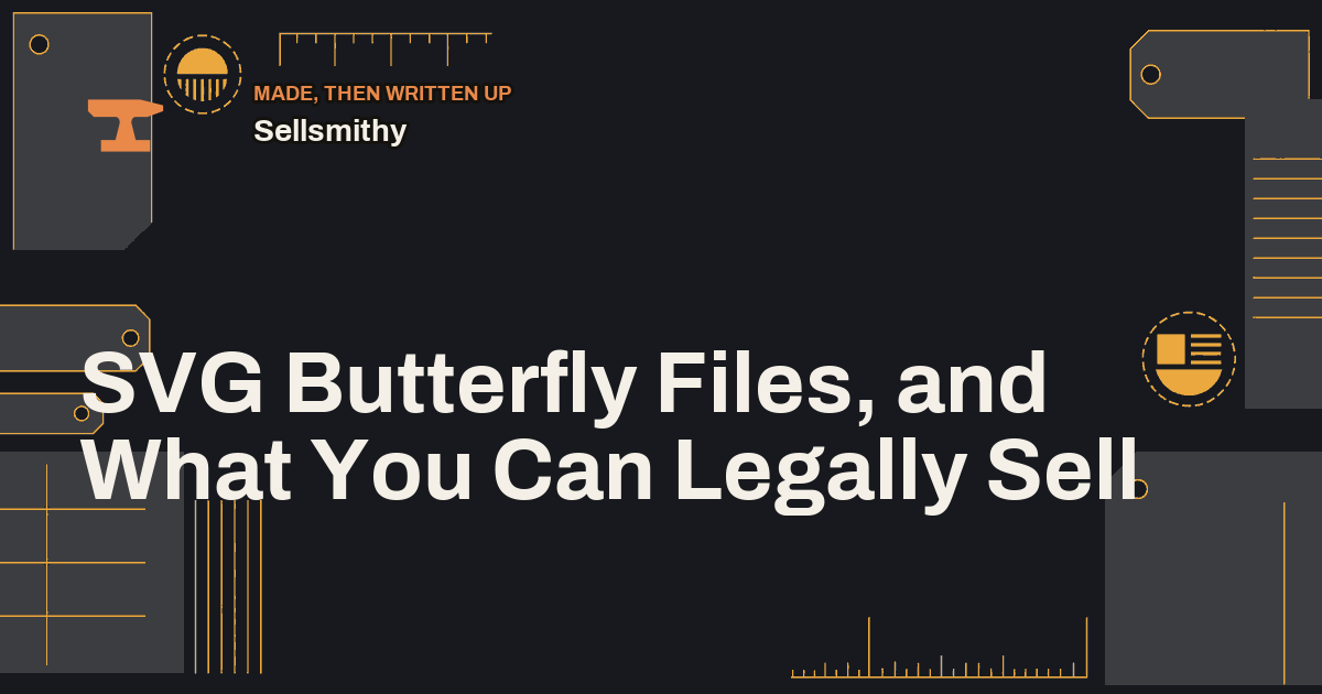 SVG Butterfly Files, and What You Can Legally Sell